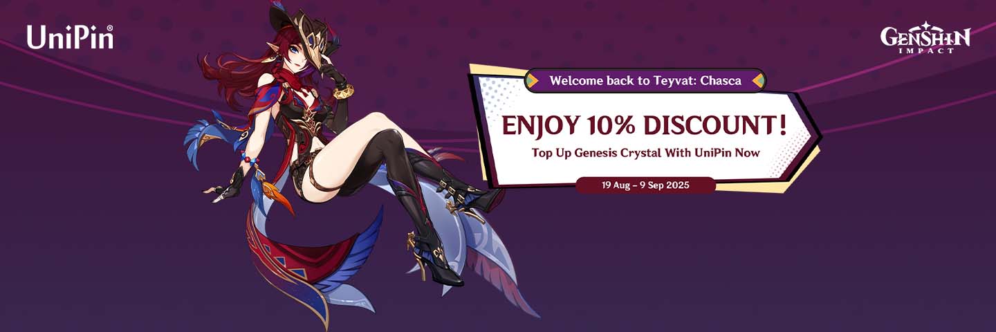 Welcome back to Teyvat: Chasca, Enjoy 10% Discount Now!